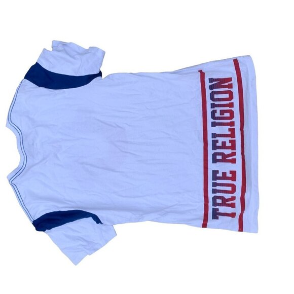 TRUE Religion Lined Football Shirt Medium - Picture 5 of 5
